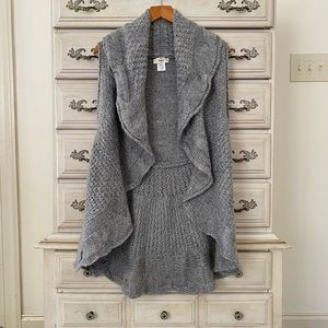 Grey Ruffle Sweater Vest